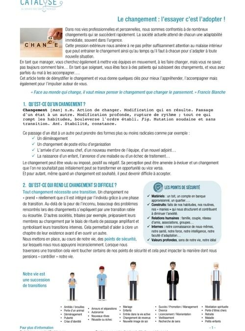 Le changement, l’essayer c’est l’adopter !